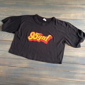 VINTAGE 80s 95ynf Tampa Bay Rock Radio Station Promo Crop Top Shirt Size L (U5) - Bild 1 von 7