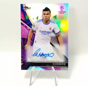 Casemiro Auto 2021-22 Topps UEFA Refractor Autógrafo Brasil Real Madrid - Imagen 1 de 12