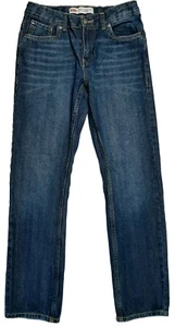 Levi's 502 Taper Leg 12 Reg W26"xL26" Denim Pant Dk Blue Jeans Adj Waist Pants - Picture 1 of 4