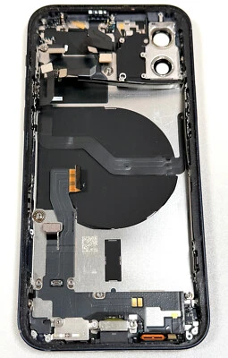 Apple iPhone 12 6.1" 2020 Black Rear Back Case Frame Good Glass Original Grade B - Image 1 of 4