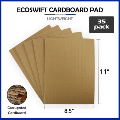 35 8.5x11 "EcoSwift" Brand Corrugated Cardboard Pads Filler Insert 8.5" x 11" - Image 1 of 4