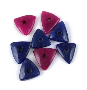 Cabujones lisos con forma de triángulo de jaspe de ágata natural para hacer joyas de piedras preciosas - Imagen 1 de 5