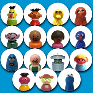 Paquete de 15 botones PBS Sesame Street Little People - Imagen 1 de 2