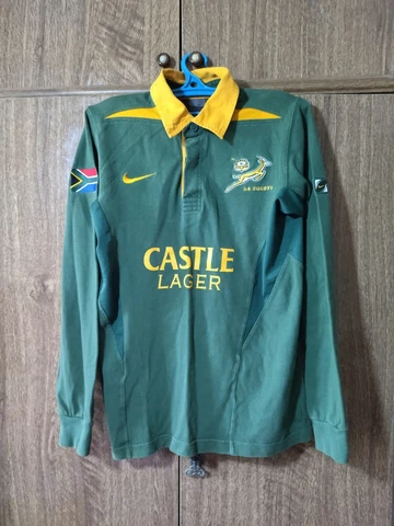 South Africa Nike Rugby Shirt Home 2003/2004 Longsleeve Jersey Men Size S Cover