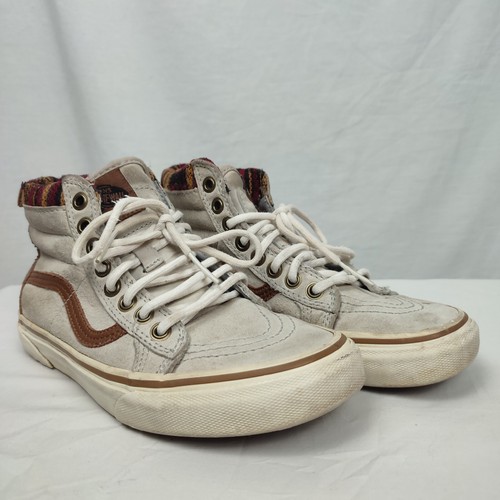 Vans Off The Wall Beige Grigio Scotchgard Scarpe da Ginnastica Uomo Alto Unisex Uomo Us4