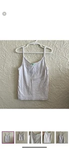 Mini Boden White Light Pink Polka Dots Cami Camisole Tank Top 8-9Y Kids Girls - Picture 1 of 9