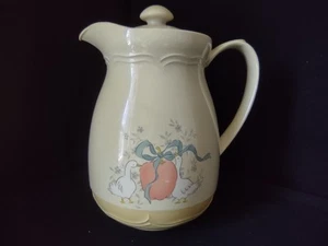 Vintage Marmalade Tea Coffee Pot Thermos Geese Apple Ribbon Duck (lot 2822c) - Picture 1 of 12