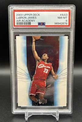 🔥2003-04 Upper Deck - Air Academy LeBron James #AA3 (RC) PSA 8🔥 - Image 1 of 2