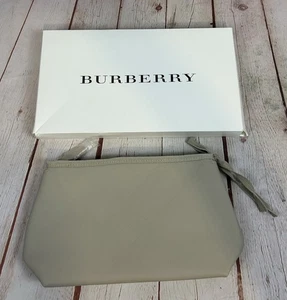 BURBERRY NEW Beige Pouch Toiletry Cosmetic or Shaving Bag Fragrance Promo - Picture 1 of 7