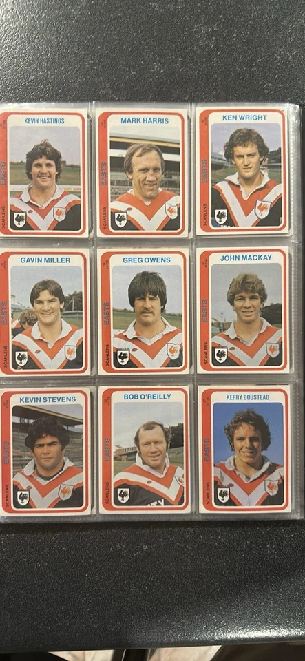 **1979 SYDNEY ROOSTERS RUGBY LEAGUE SCANLENS Full SET 13 cards WITH CHECKLIST** - image 1 of 4