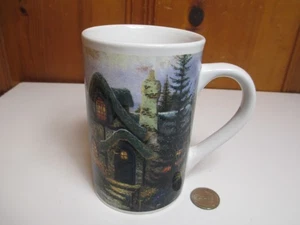 Thomas Kinkade 14oz Vintage Art Print Coffee Mug Forrest Cottage House 2004 - Picture 1 of 6