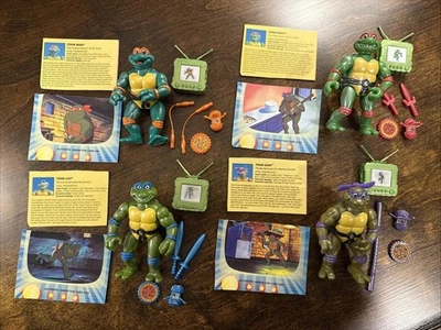 Juego de 4 Tortugas Toon, casi 100 % completo Teenage Mutant Ninja Turtle TMNT 1993 Foto 1 de 4