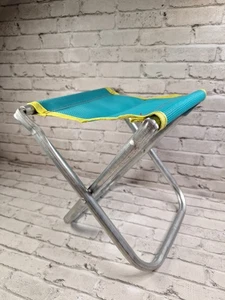 Vintage Aluminum Folding Camping Chair Stool Kid Size Backpacking  Light   10"  - Picture 1 of 6