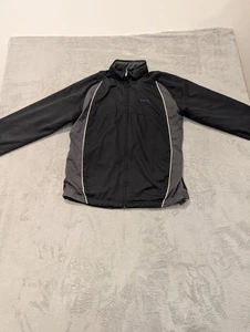 Reebok Men's Black/Grey Full Zip Windbreaker Medium - Picture 1 of 7