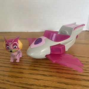 Paw Patrol Mighty Pups Charged Up Skye Pink Deluxe Fahrzeug Licht Sound Jet Flugzeug - Bild 1 von 18