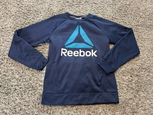 Reebok Classic Crewneck Fleece Sweatshirt Youth Size XXL 18 Navy Blue - Picture 1 of 5