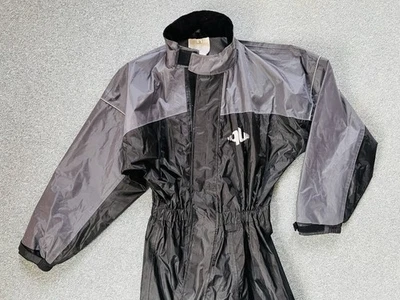 Motorrad Regenoverall Gr S  schwarz grau wasserdicht robuster Einteiler - Bild 1 von 4