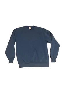 Vintage Jerzees Crewneck Sweatshirt Medium Blue Blank Made In USA 90s Rare - Picture 1 of 4