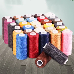 Durable 50M 0.8mm Leather Sewing String Waxed Thread Hand Stitching Line Cord x1 - Picture 1 of 32