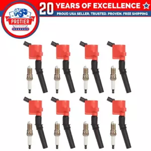 Set of 8 Ignition coil + Spark Plug Compatible with 98-08 Ford F-150 E-150 - Picture 1 of 1