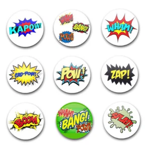 25mm 1"  BUTTON BADGES BATMAN POW - Foto 1 di 1