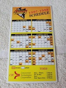 Vintage Johnstown Chiefs ECHL 1997-1998 Magnetic Schedule - Picture 1 of 1