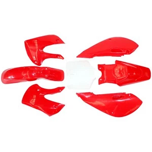 RED Plastics Fairing Fender Kit KLX110 STYLE 125cc PIT PRO Dirt Big Foot Bike - Picture 1 of 12