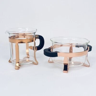 Bodum Chambord Classic Glass Sugar & Creamer Set - Copper Color - Image 1 of 3