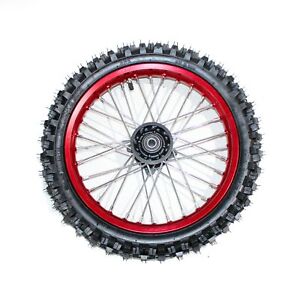 RED 15mm Axle 60/100 - 14 14" Inch Front Wheel Rim Knobby Tyre PIT PRO Dirt Bike