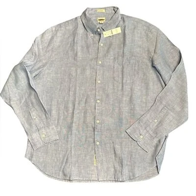 J Crew men’s Baird McNutt Irish linen shirt blue Size XL NWT - Image 1 of 4