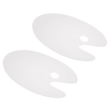 7.9x11.8 Paint Tray Palette Oval Acrylic Paint Pallet with Thumb Hole White 2pcs