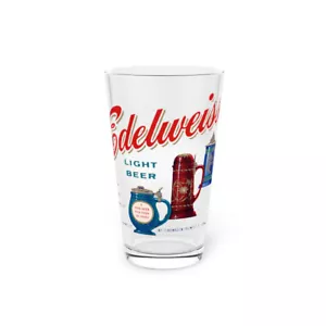 Edelweiss Light Beer Pint Glass, 1940's Schoenhofen-Edelweiss Co, Chicago IL - Picture 1 of 7