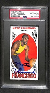 Nate Thurmond 1969 TOPPS Signed Rookie Card #10 PSA HOF NBA Top 50 & 75th (RC)