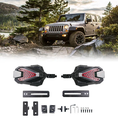 Espejos retrovisores laterales para Jeep Wrangler JK 2007+ 2/4 puertas 2 piezas puerta fuera de bisagra Foto 1 de 4