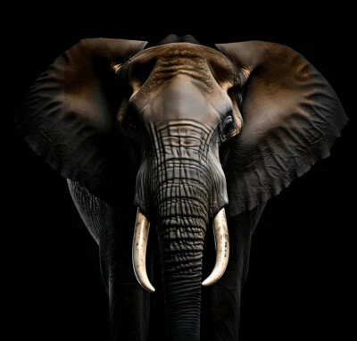 Animal Black Elephant Canvas Art Home Decor Wall Art Print Poster Painting - Image 1 of 4