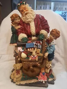 Home Interiors55056Cuscinetto Regali Grande 15" Statuetta Babbo Natale 2002 NUOVO in Scatola - Foto 1 di 11