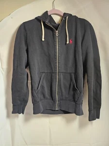 Chaqueta con Capucha Polo Ralph Lauren Gris Oscuro Cremallera Completa Talla S - Imagen 1 de 16