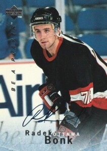 RADEK BONK  1995-'96 UPPER DECK BE A PLAYER AUTOGRAPH