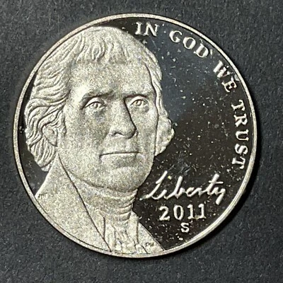 2011 S Proof Jefferson Nickel Uncirculated US Mint United States. Monticello. - Image 1 of 2