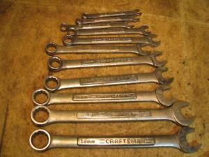 Craftsman 7mm-18mm Combination Wrench Set no 11mm