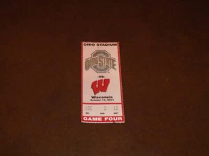 2001 WISCONSIN AT OHIO STATE FOOTBALL TICKET STUB - Picture 1 of 2