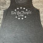 Tank Top Damen 2XL We The People 1776 dunkelgrau Sterne ärmelloses Shirt 4. Juli