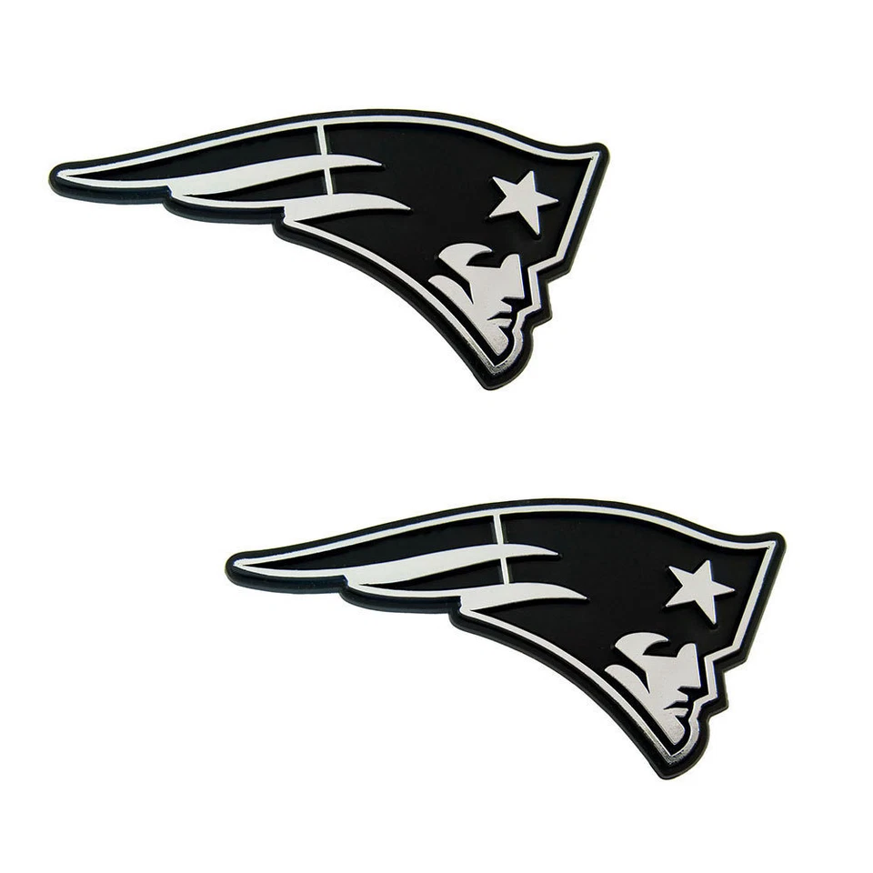 NFL NF18 New England Patriots Logo Chrome Auto Emblem 3" "