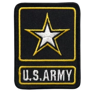 US ARMY STAR LOGO EMBROIDERED IRON ON / SEW ON MILITARY PATCH USA ARMY LOGO HQ - Picture 1 of 1