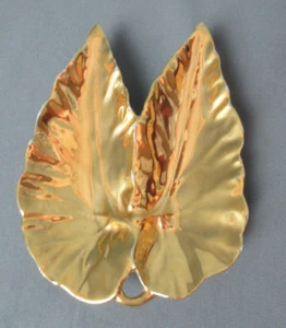 Plato de menta de doble hoja - dorado en la parte delantera - brillo en la parte posterior - Japón - 6" de largo - 179 - Imagen 1 de 7