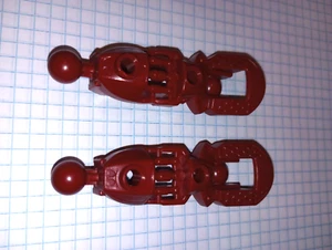 2 Lego part 53548 Bionicle Leg Lower Section Toa Inika in Dark Red $0 Shipping - Picture 1 of 24