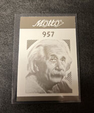 #957 Albert Einstein Motto Trivia Game Trading Card Scientist