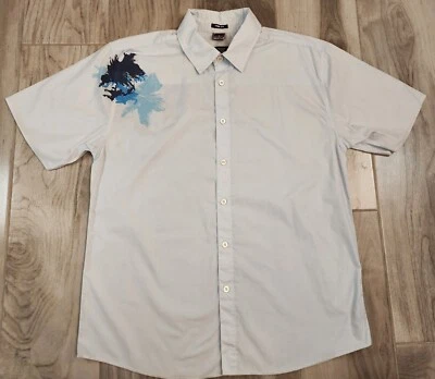 Vintage Oakley True Fit Light Blue Short Sleeve Button-Up Shirt Sz Large - Image 1 of 4