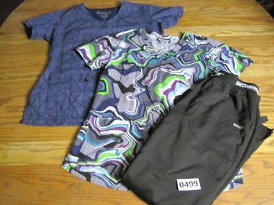 Greys Anatomy Scrub Set S Pants & Shirts Multicolor Lot 2 Shirts 1 Pants - Image 1 of 4