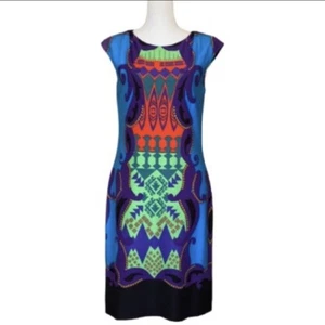 Aidan Mattox Jerseykleid mit Aztekenmuster, Gr. 8 - Bild 1 von 7